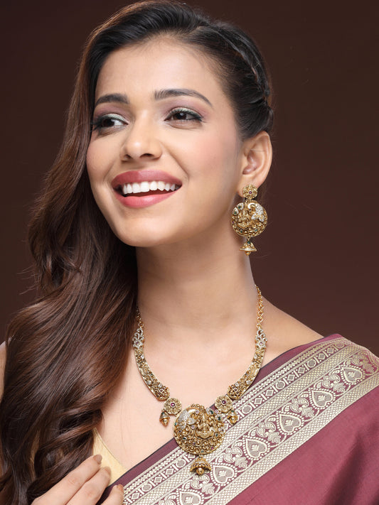 Regal Zircon, Emerald & Ruby Kante Necklace – Timeless Elegance