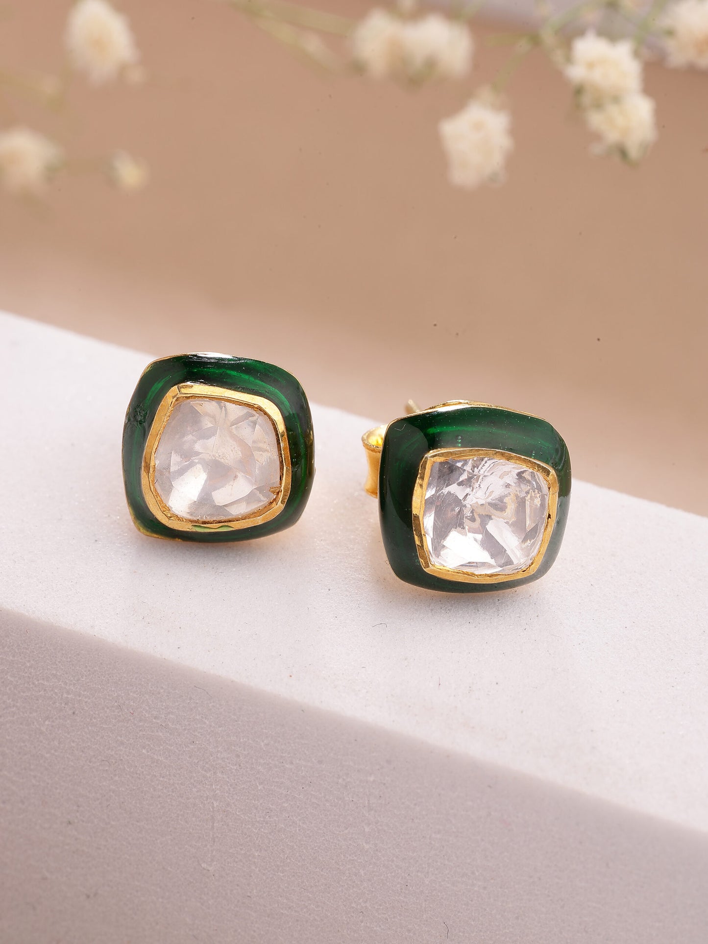 92.5 Sterling Silver Moissanite Studs