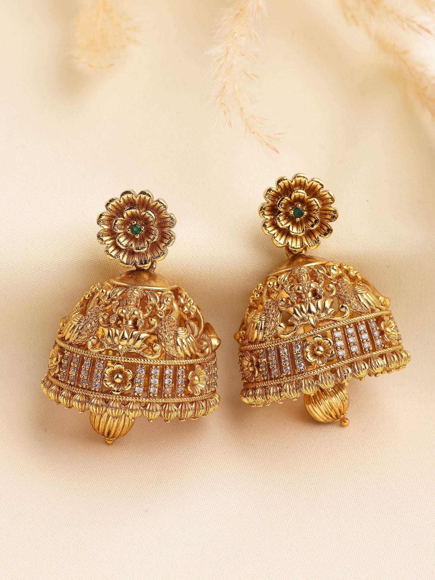 Gemstone Majesty Jhumka