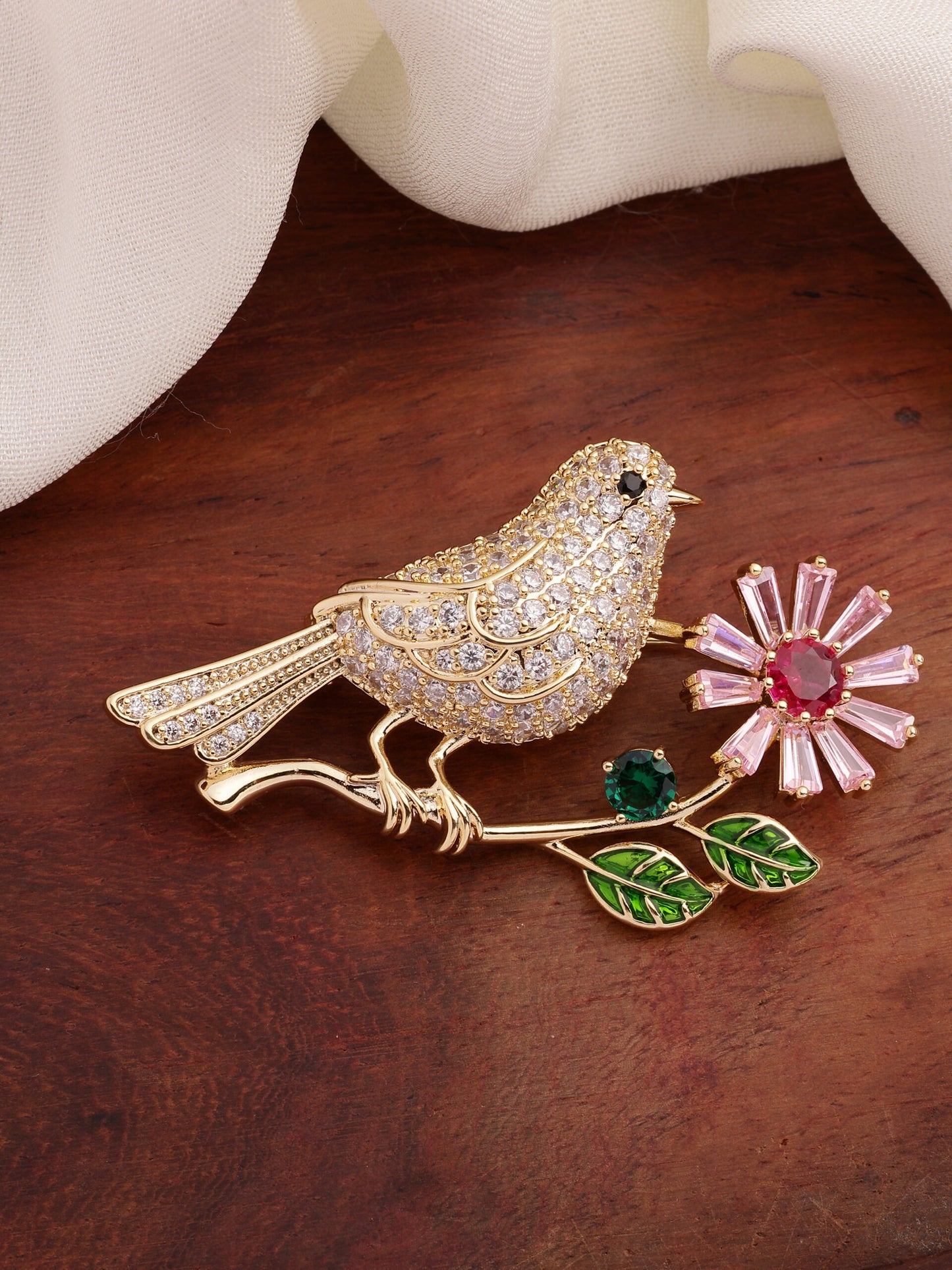 Timeless Multicolor Zircon Jewel Brooch