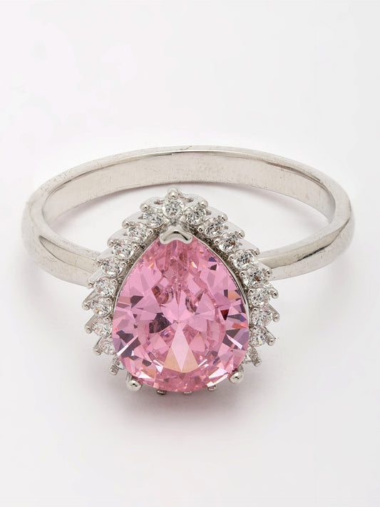 Zircon & Rose Quartz Ring