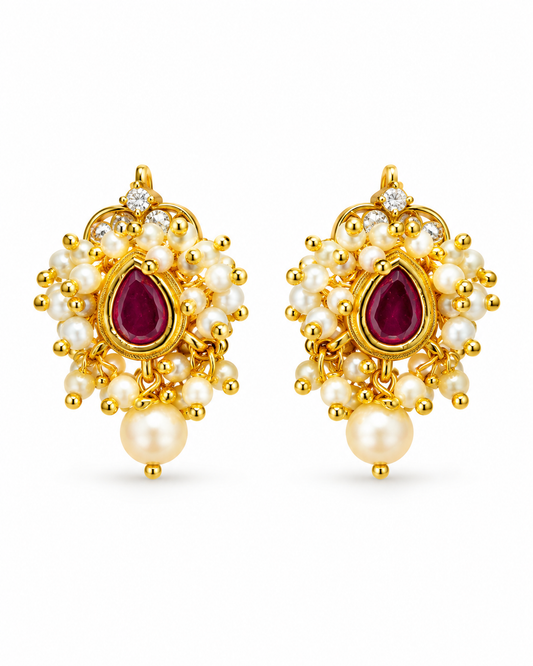 Elegant Pearl Stud Earrings