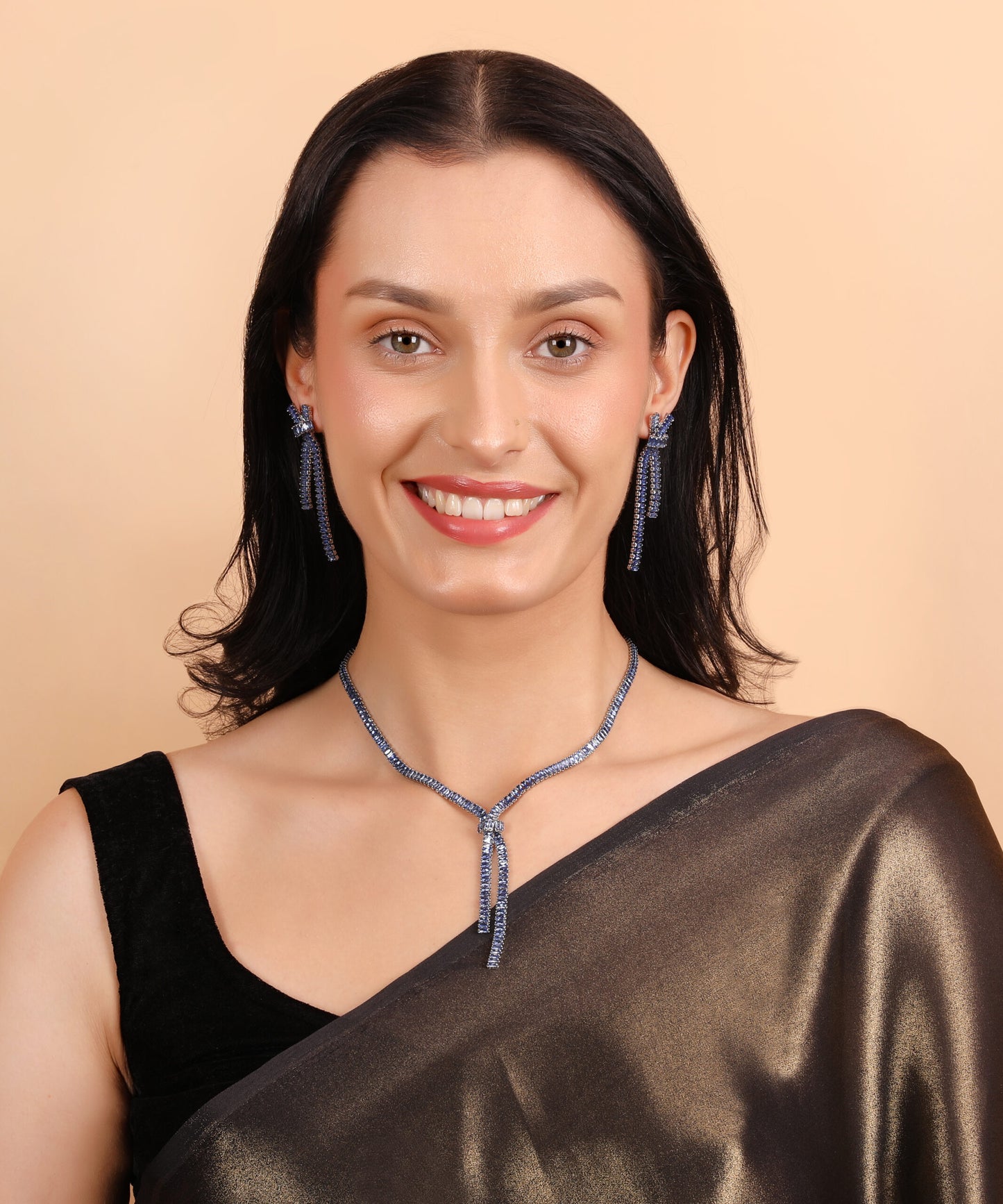 The Brilliance of Perfection - Premium Zircon Necklace | Blue