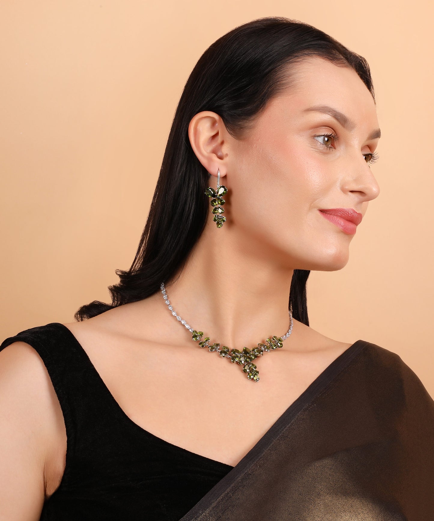 The Brilliance of Perfection — Premium Zircon Necklace | Green
