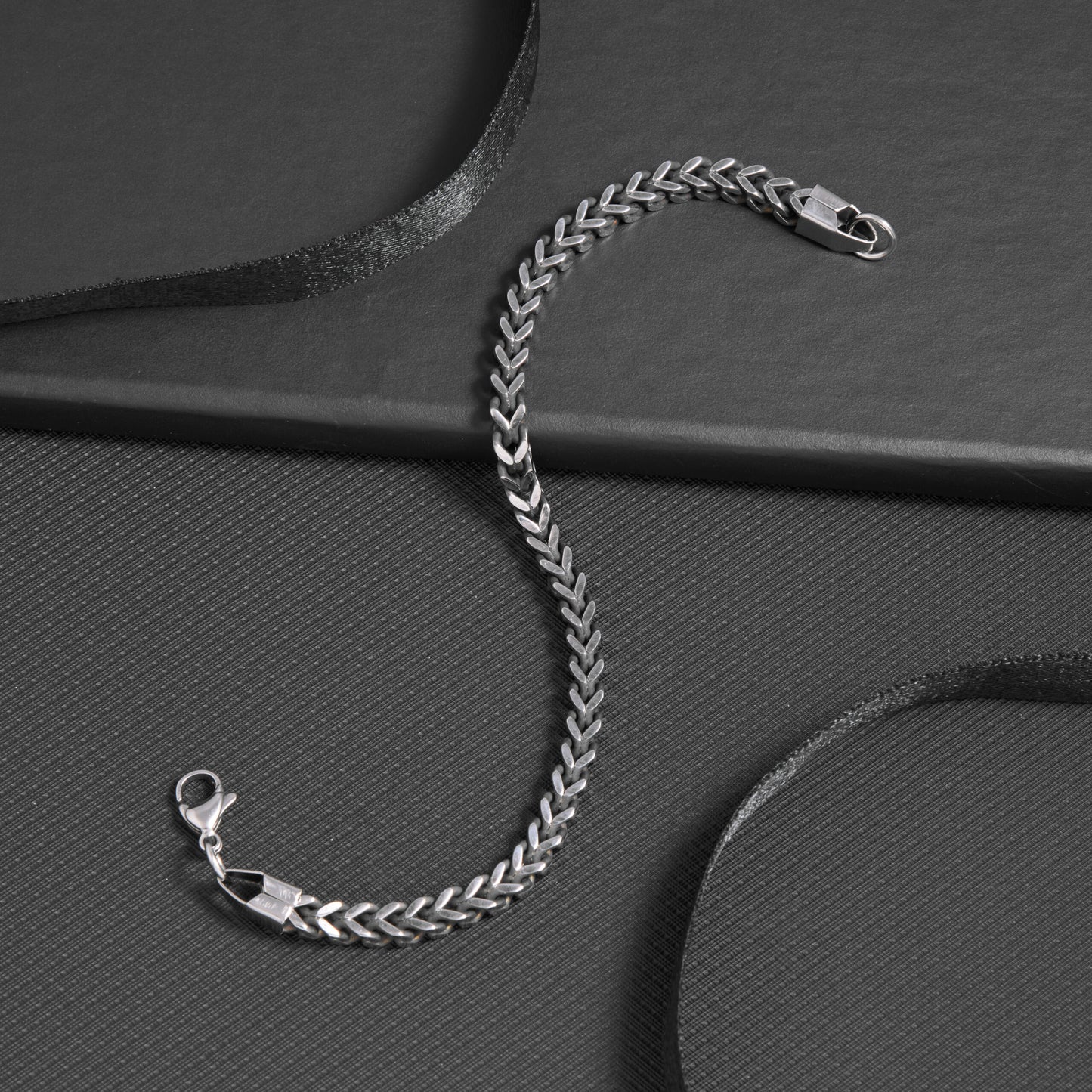 Chunky Silver Chain Link Stainless Steel Bracelet for Men