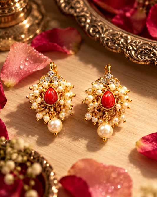 Elegant Pearl Stud Earrings