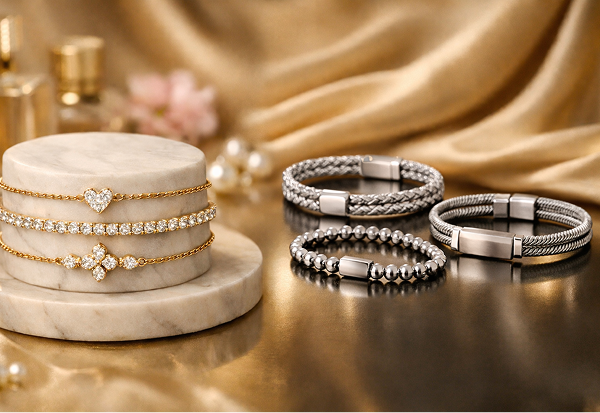 Sioroa’s Exclusive Collection: Girls’ Gold Bracelets & Men’s Silver Bracelets