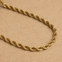 Urban Style Gold Rope Chain Necklace For Men (21.5 Inch)
