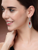 Zircon Earrings - Ruby