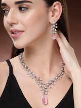 Zircon Necklace - Pink