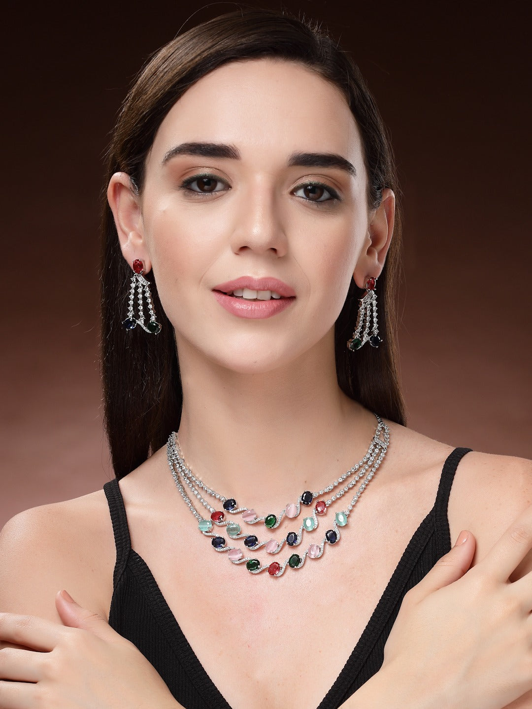 Western Flair: Zircon Necklace Set