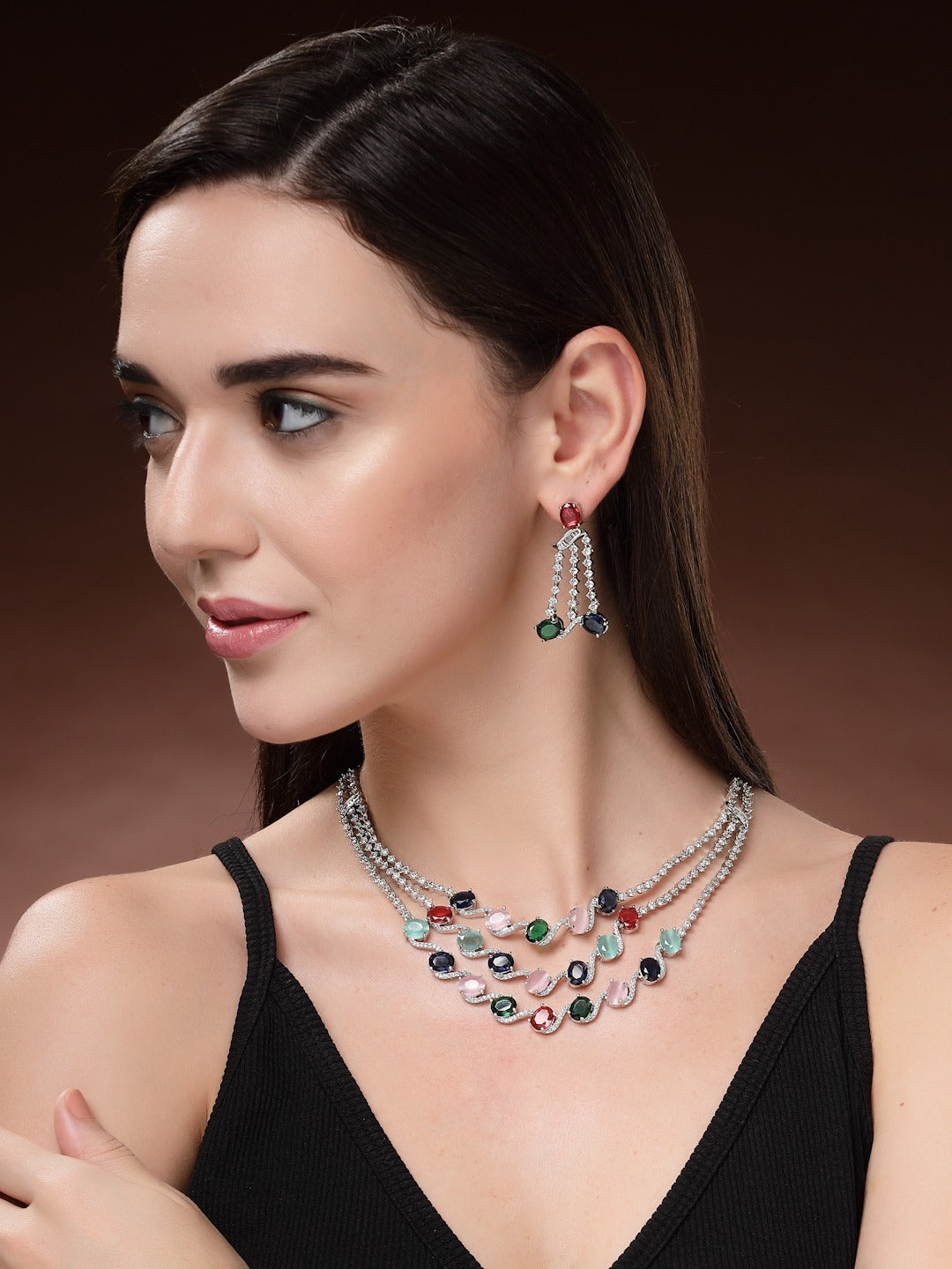 Western Flair: Zircon Necklace Set