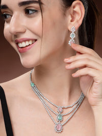 Elegant Partywear: Classic Jewelry Set for Every Occasion - Multi Color