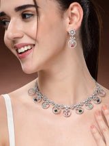 Handcrafted Zircon Necklace Set: A Timeless Masterpiece - Multi Color