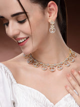 Handcrafted Zircon Necklace Set: A Timeless Masterpiece - Full White