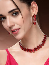 Partywear Classic Jewelry Set - Red