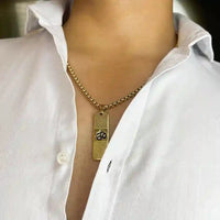 Divine Om Pendant Gold Plated Necklace For Men