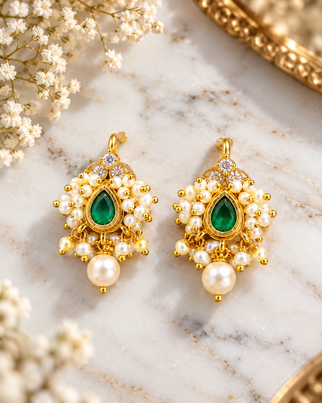 Elegant Pearl Stud Earrings