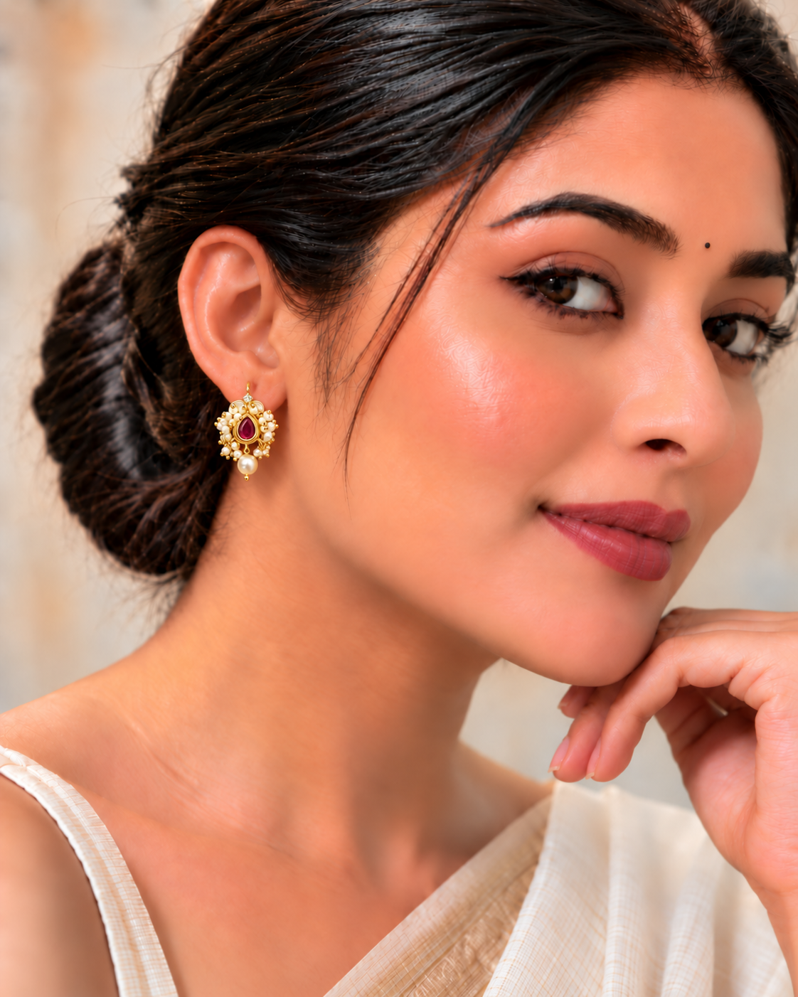 Elegant Pearl Stud Earrings