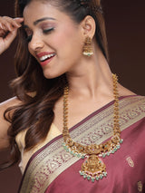 Luxury Beaded Necklace Featuring Ruby, Emerald & Zircon