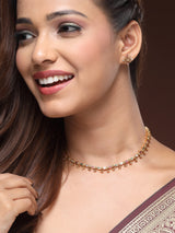 Radiant Ruby and Emerald Necklace with Zircon Accents