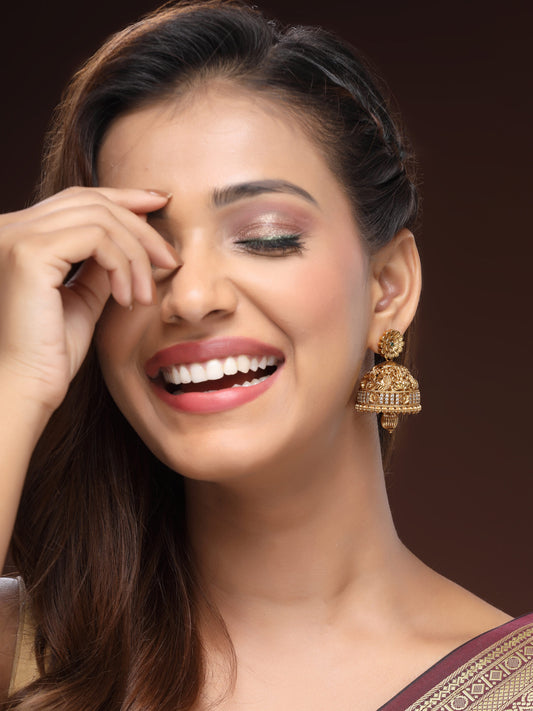 Gemstone Majesty Jhumka