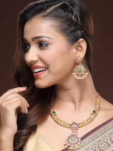 Majestic Harmony: Ruby, Zircon & Emerald Adornment