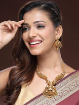 Royal Ruby & Zircon Kante Necklace – Timeless Tradition