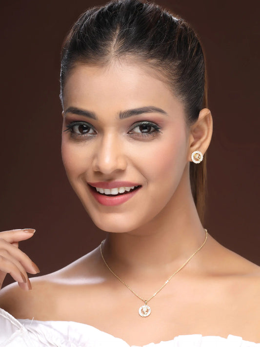 Elegant Zircon Pendant Set – Sparkle in Style