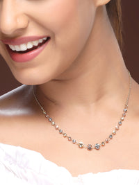 Gilded Glow Double-Layer Zircon Chain