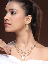 Elegant Partywear: Classic Jewelry Set for Every Occasion - Full White