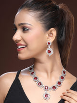 Bridesmaid Necklace Set for Traditional Weddings - Red