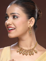 Regal Necklace Set With Ruby, Emerald & Zircon Stones