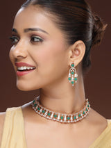Brilliant Choker Set Adorned With Zircon