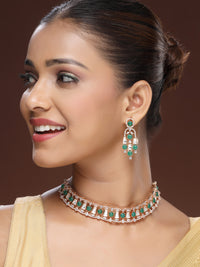 Brilliant Choker Set Adorned With Zircon