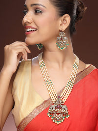 Exquisite Multi-Layer Moissanite, Ruby & Zircon Haaram