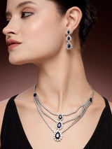 Elegant Partywear: Classic Jewelry Set for Every Occasion - Blue