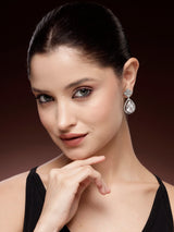 Zircon Earrings - White