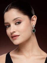 Zircon Earrings - Green