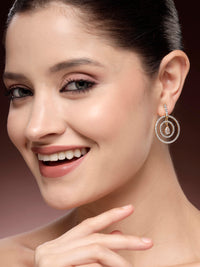 Zircon Earrings - Full White