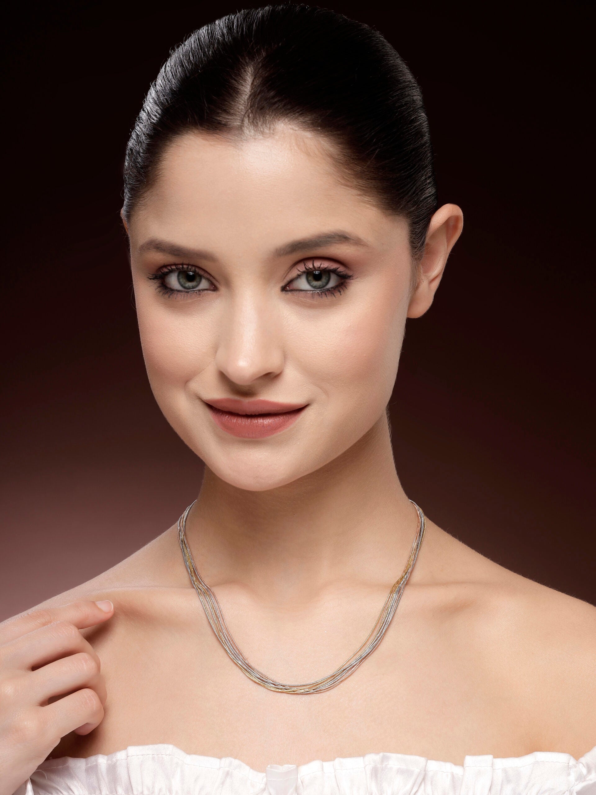 92.5 Sterling Silver Trio-Tone Italian Chain