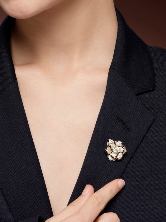 Elegant Zircon Solitaire Brooch