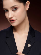 Elegant Zircon Solitaire Brooch