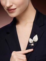 Timeless MOP, Zircon & Shell Statement Brooch