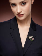 Timeless Multicolor Zircon Jewel Brooch