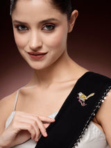 Sparkling Multi-Zircon Accent Brooch