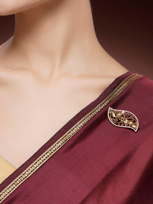 Classic Ruby Zircon Elegance Brooch