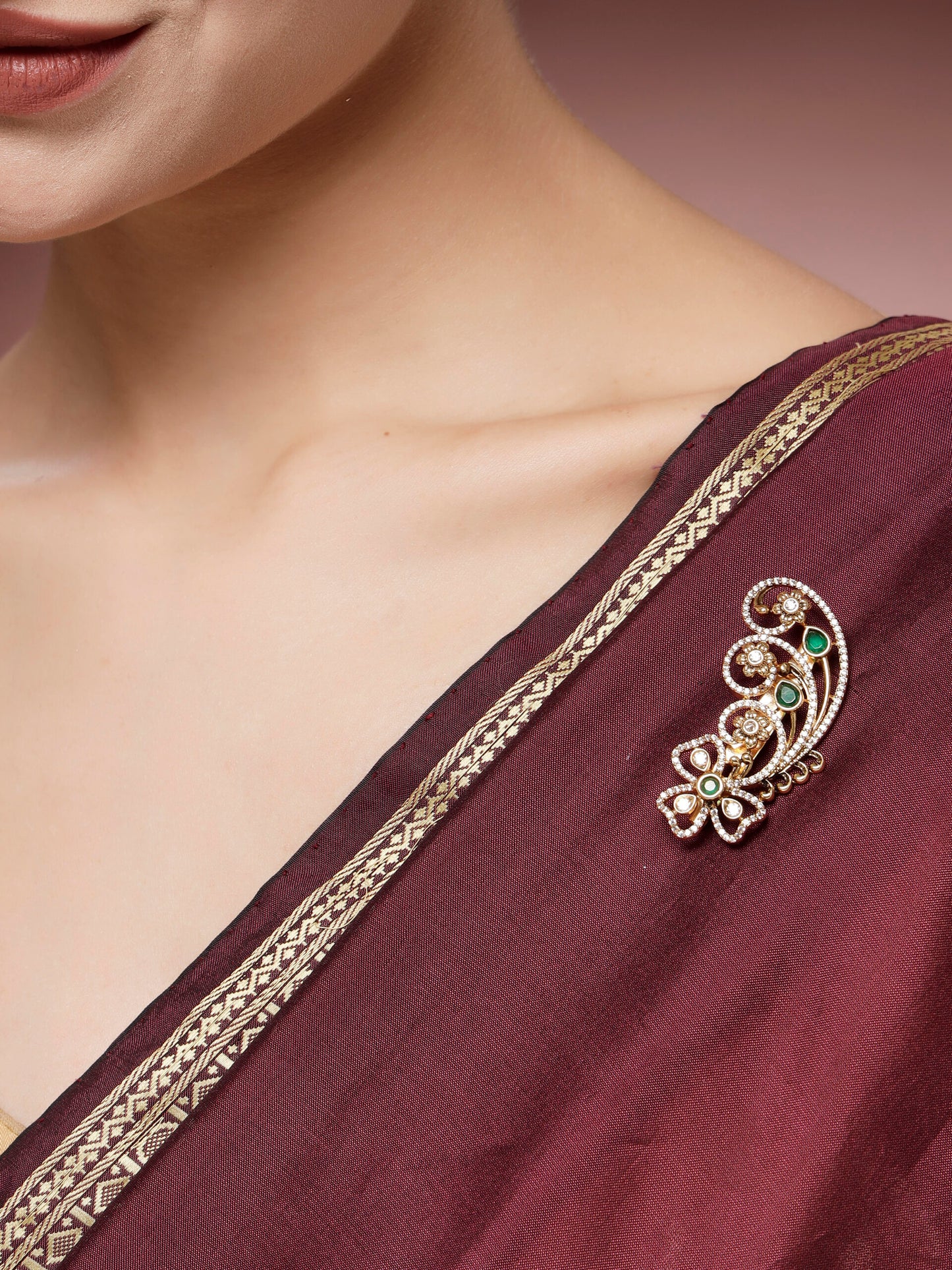 Dazzling Duo Gemstone Brooch