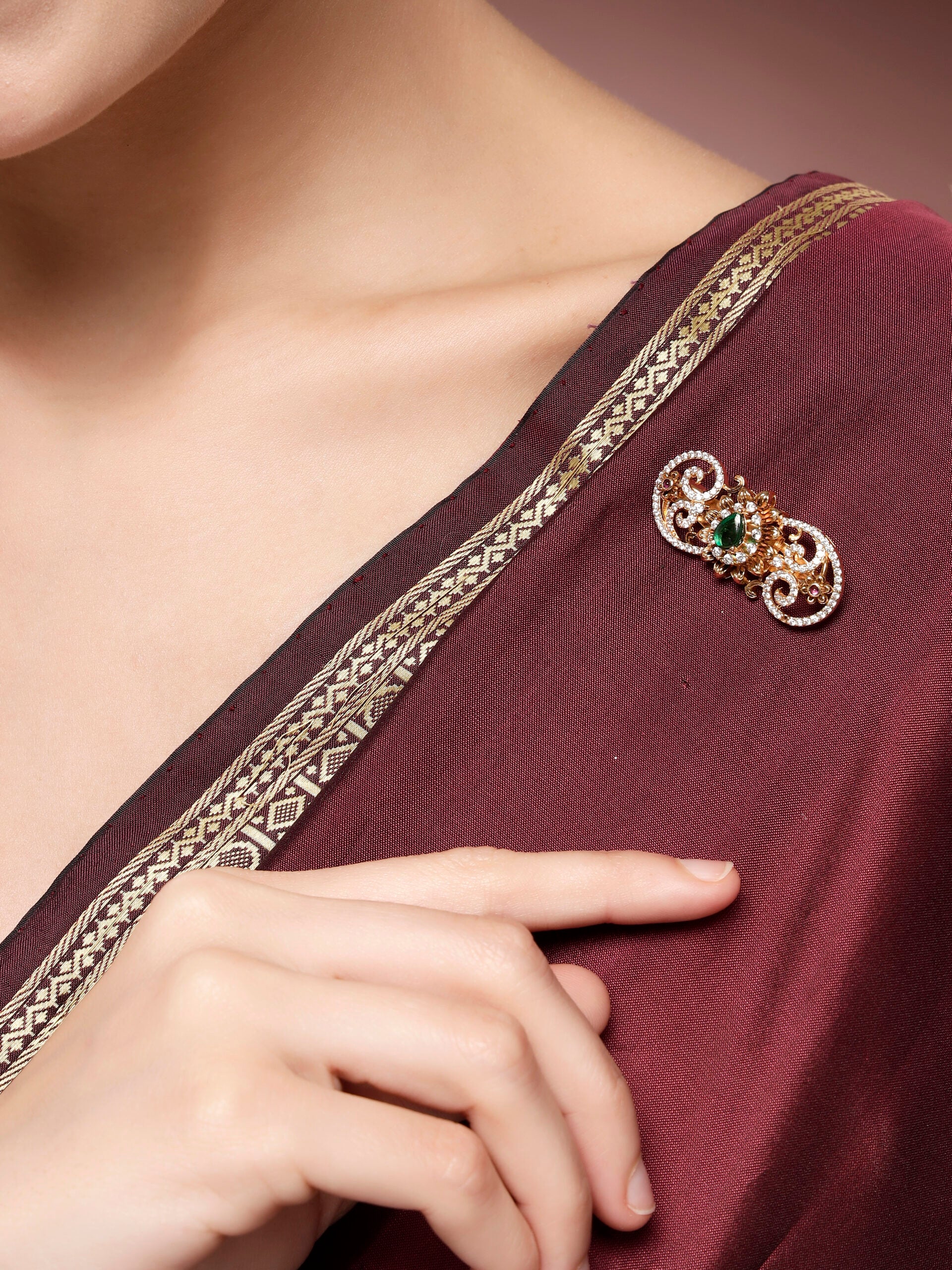 Trinity Gemstone Brooch