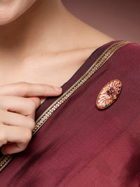 Regal Ruby & Zircon Traditional Brooch